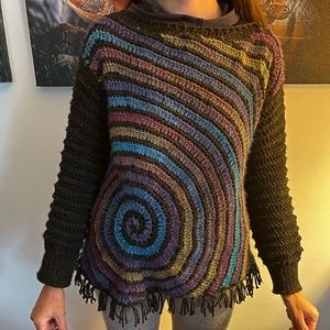 Handmade Crochet Spiral Sweater